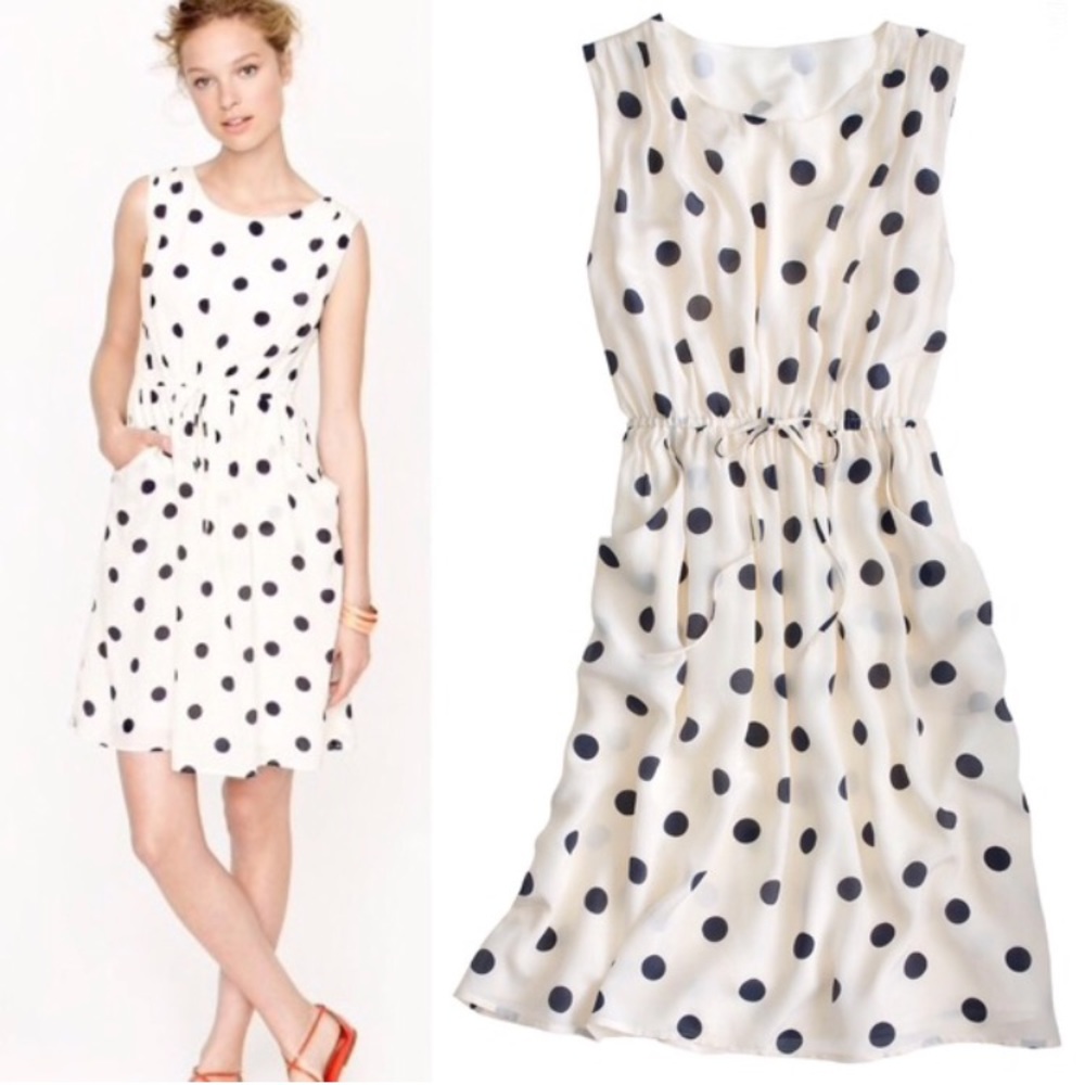 Jcrew scatter polka dot dress